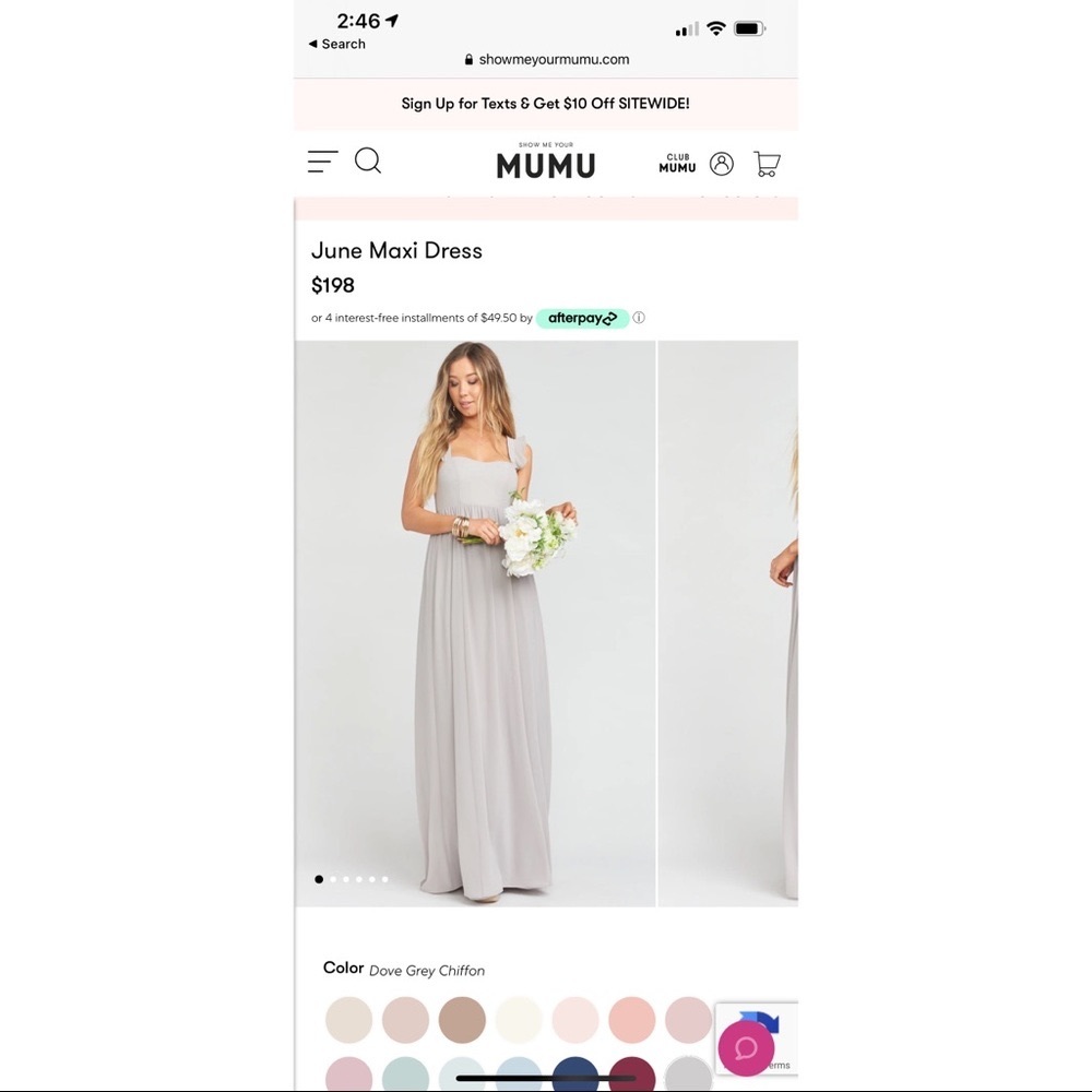 Show Me Your Mumu June Maxi Dress in Dove Grey